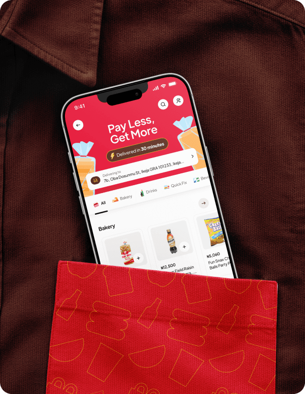 Chowdeck app chowstore on lock screen