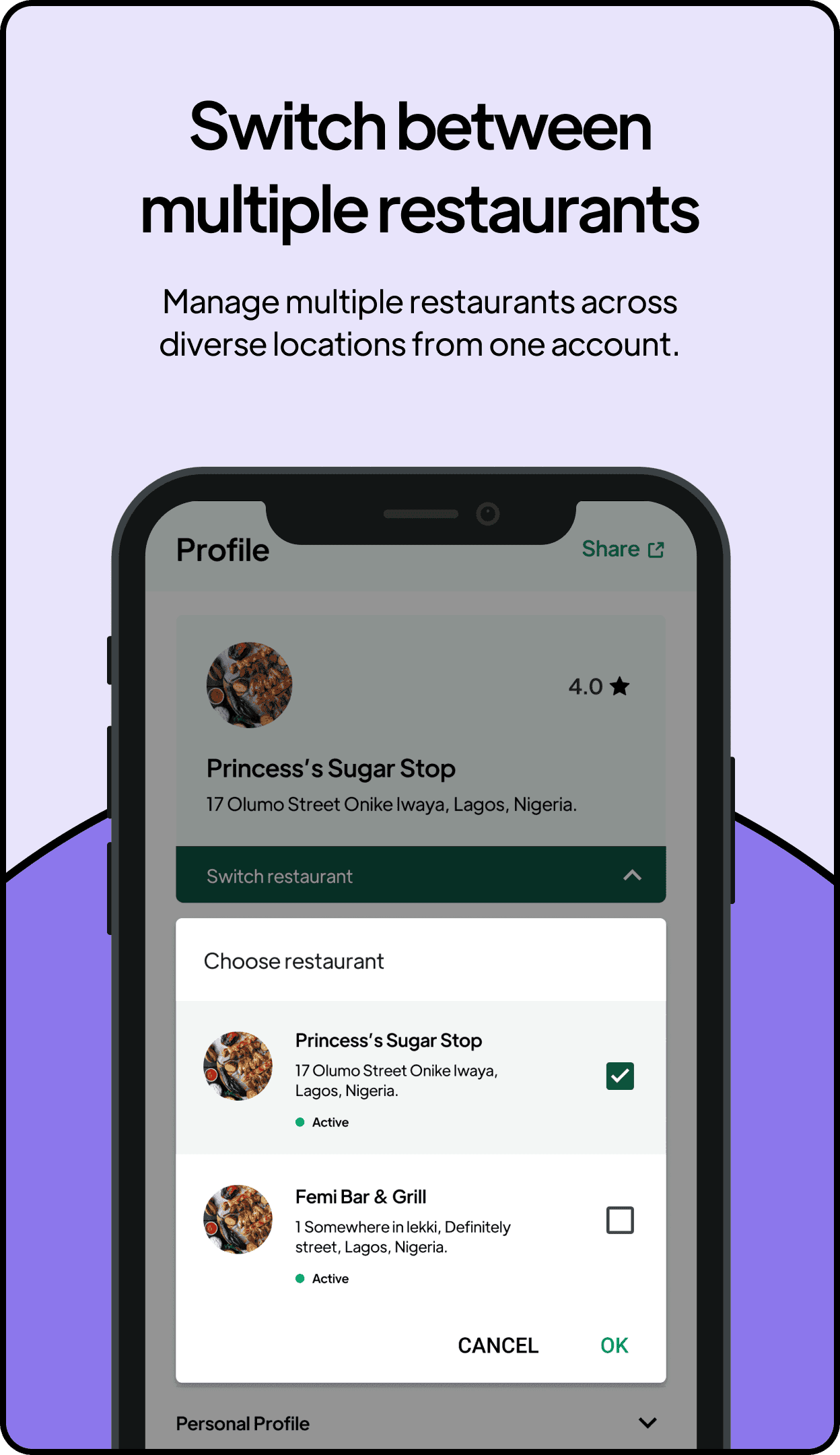 chowdeck vendors app